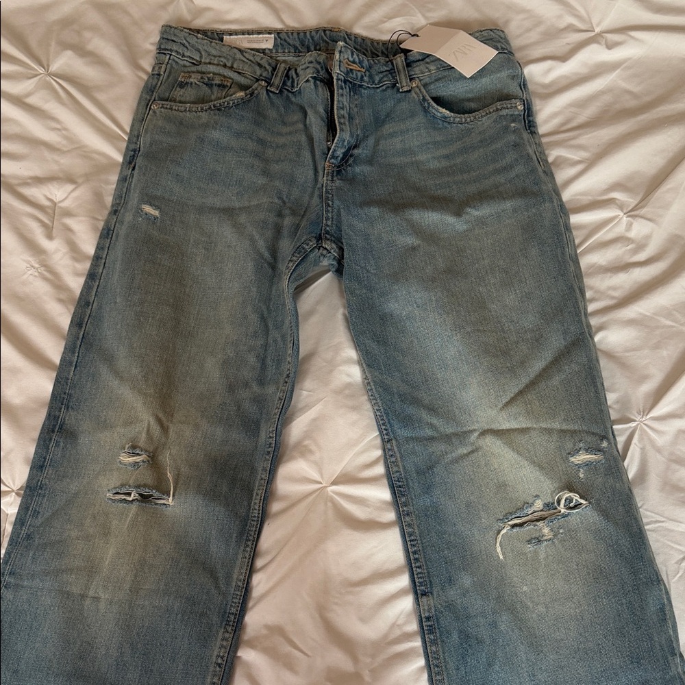 Zara Low Rise Full Length Jeans